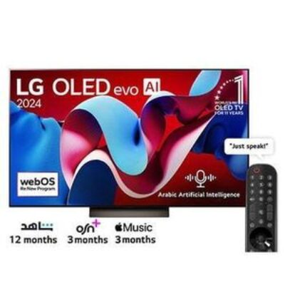 LG 77 OLED C4 SERIES 4K CINEMA HDR, AI SOUND PRO, MAGIC REMOTE, SELF-LIT, GAMER DASHBOARD & OPTIMIZER, WEBOS24 SMART AI THINQ TV